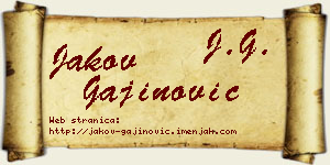 Jakov Gajinović vizit kartica